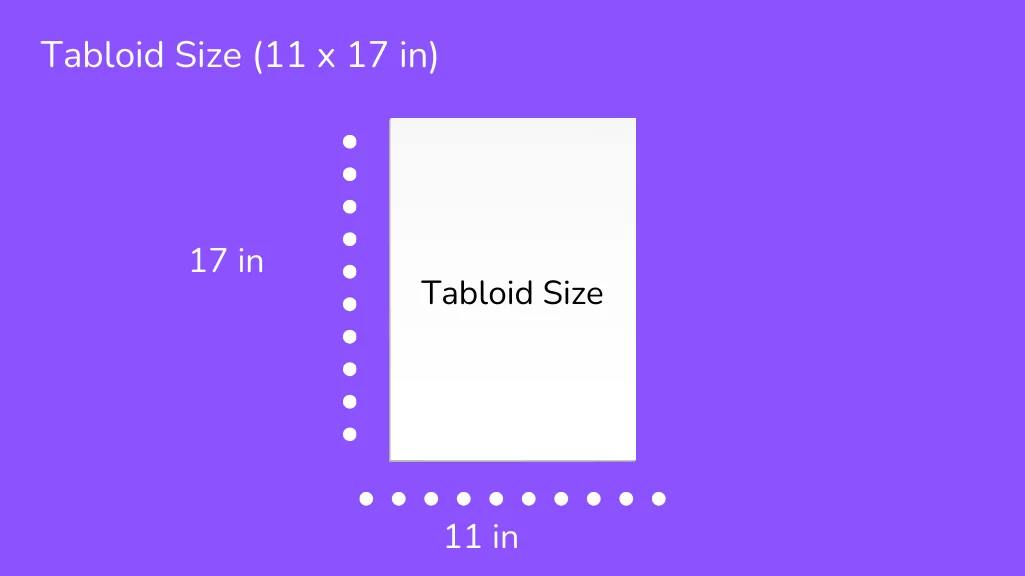 Tabloid Size (11 x 17 in)